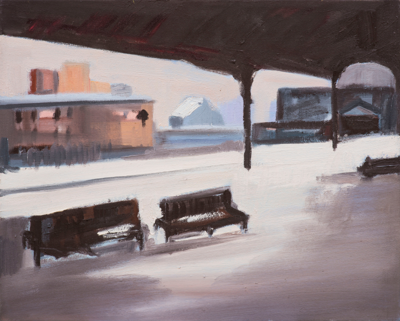 Oil painting, Railway Impression XVIII